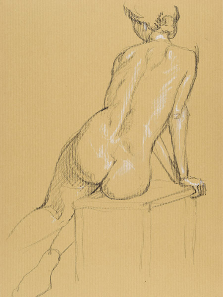 dessin de nu féminin