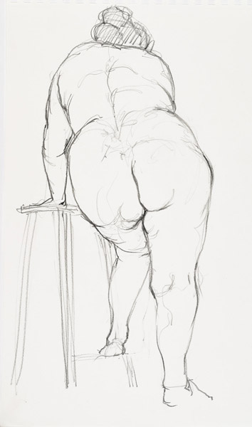 dessin de nu féminin