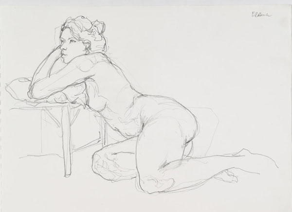 dessin de nu féminin