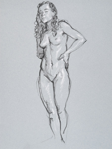 dessin de nu féminin