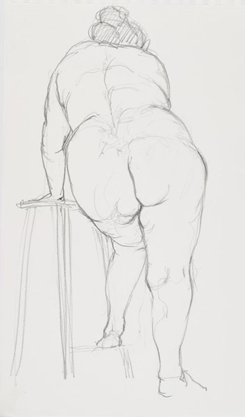 dessin de nu féminin