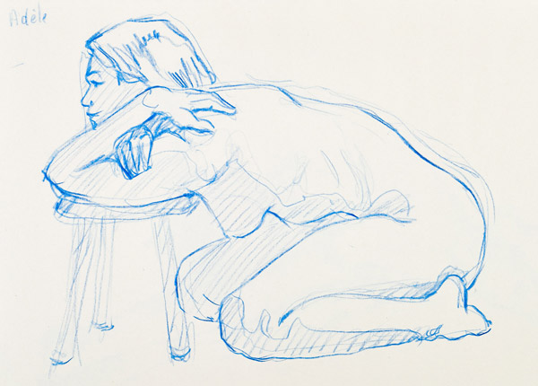 dessin de nu féminin