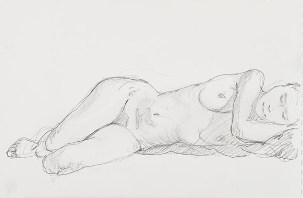 dessin de nu féminin