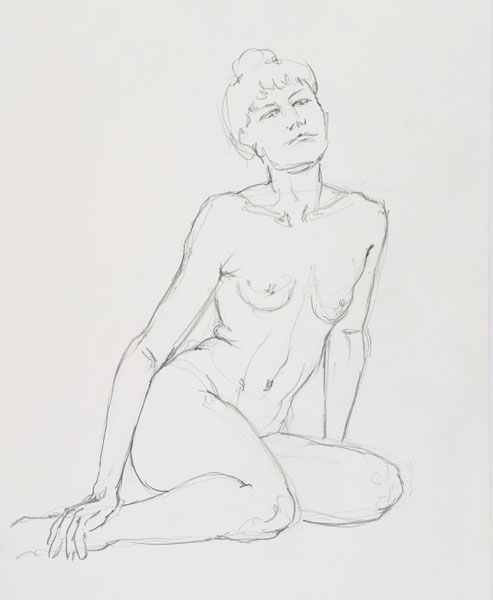 dessin de nu féminin