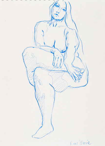 dessin de nu féminin