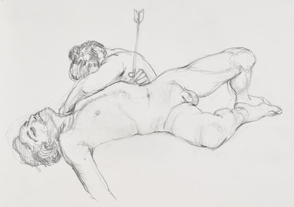 dessin de nu féminin