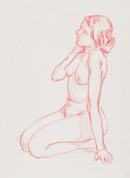 dessin de nu féminin