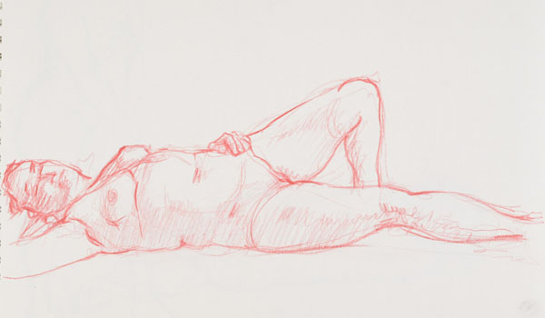 dessin de nu féminin