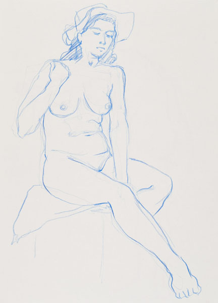 dessin de nu féminin