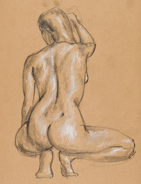 dessin de nu féminin