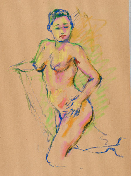 dessin de nu féminin