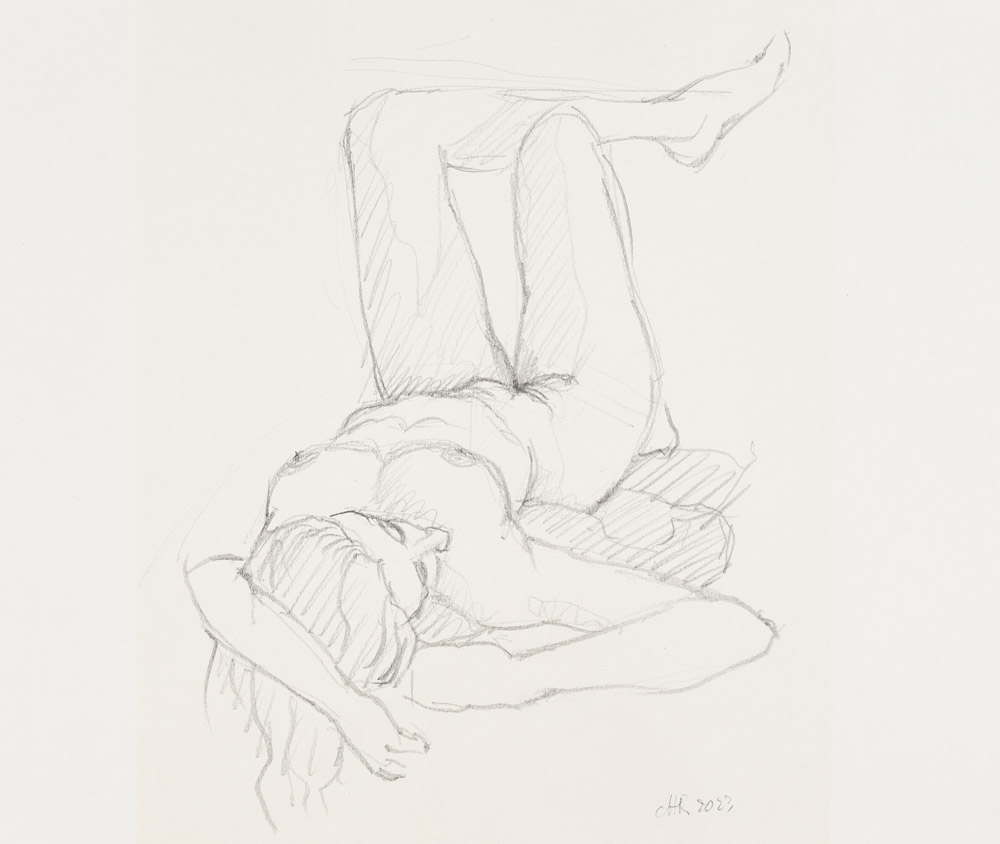 dessin de nu féminin