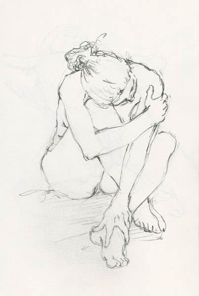 dessin de nu féminin