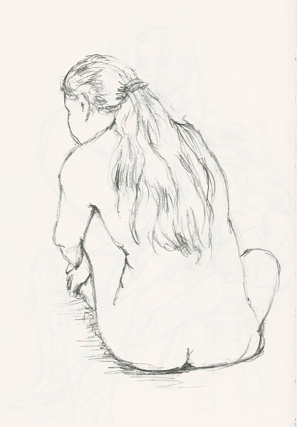 dessin de nu féminin