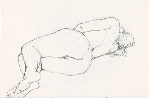 dessin de nu féminin