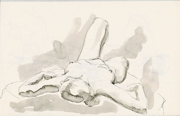 dessin de nu féminin