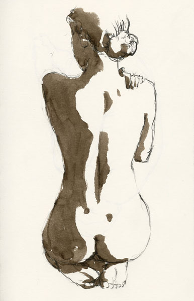 dessin de nu féminin