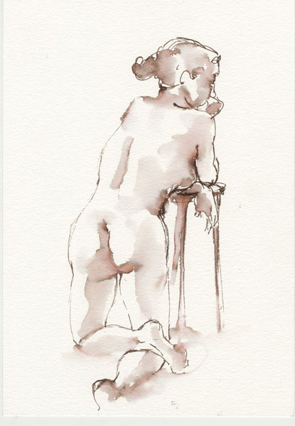 dessin de nu féminin