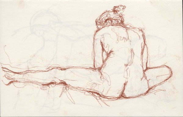 dessin de nu féminin