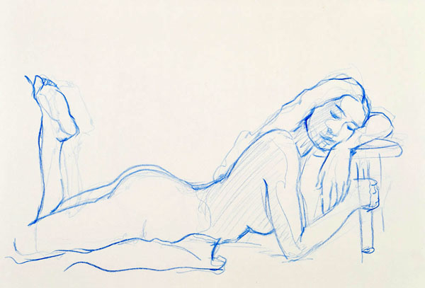 dessin de nu féminin