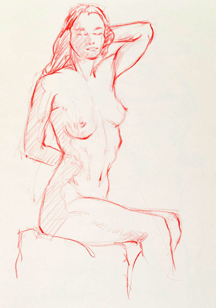 dessin de nu féminin