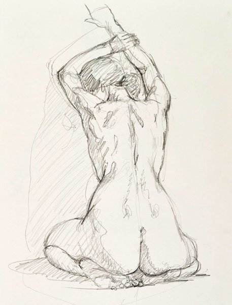 dessin de nu féminin