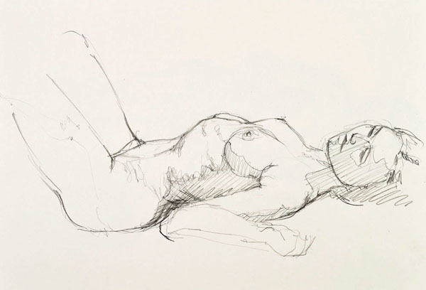 dessin de nu féminin