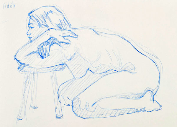 dessin de nu féminin