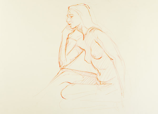 dessin de nu féminin