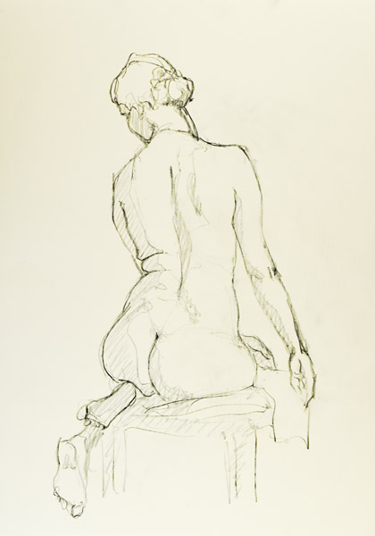 dessin de nu féminin