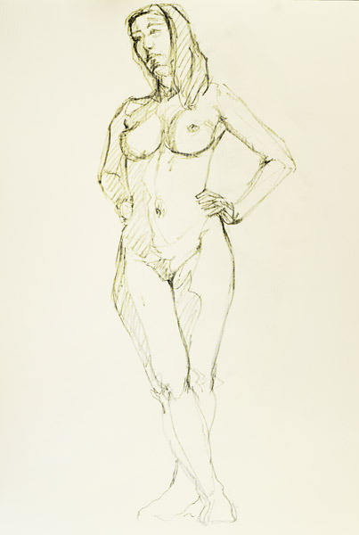 dessin de nu féminin