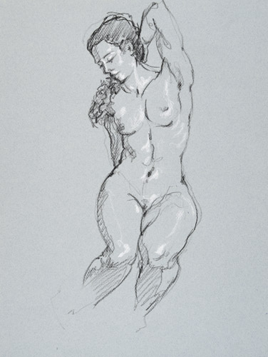 dessin de nu féminin