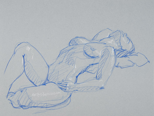 dessin de nu féminin