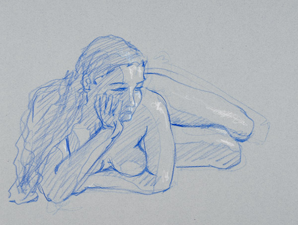 dessin de nu féminin