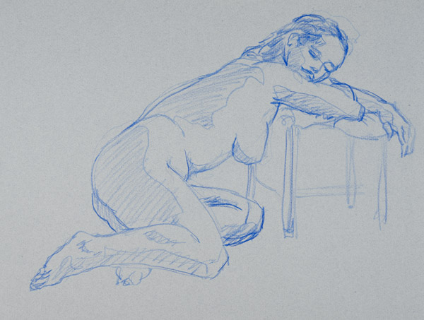 dessin de nu féminin