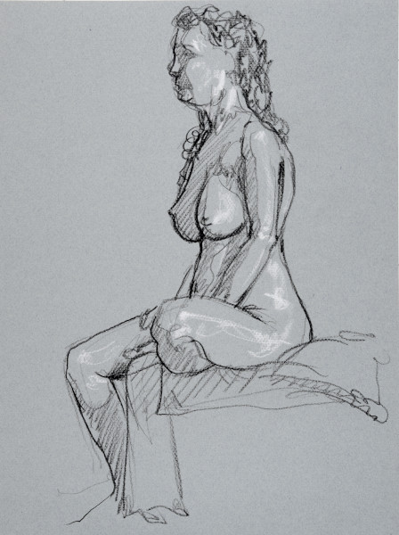 dessin de nu féminin