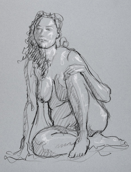 dessin de nu féminin