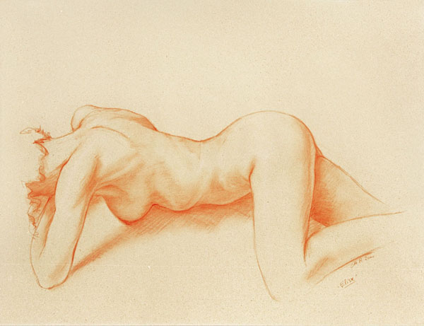 dessin de nu féminin