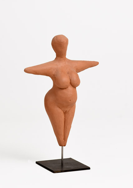 terre cuite d'inspiration préhistorique