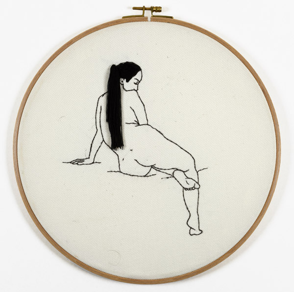 broderie de femme nue